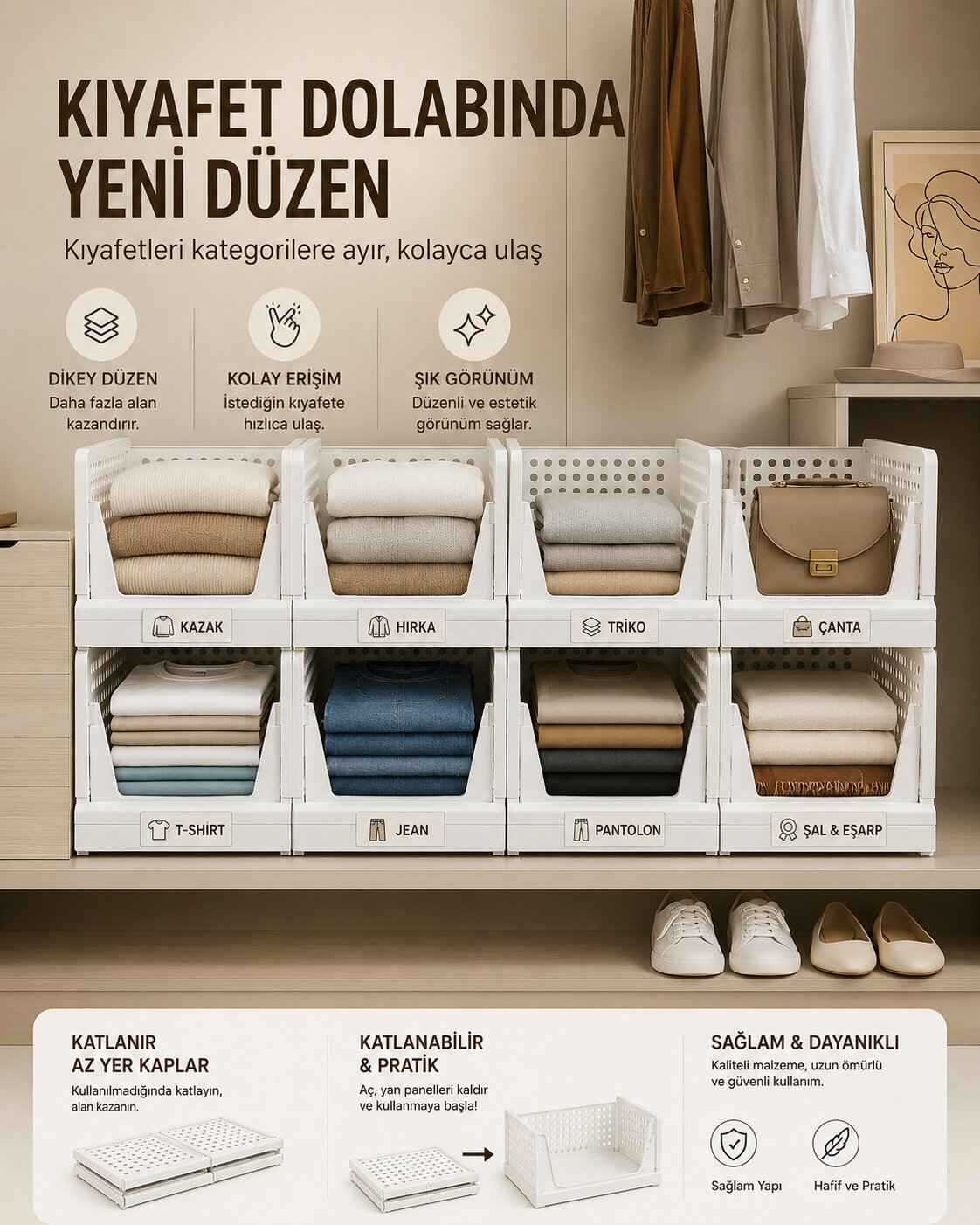 Kıyafet dolabında yeni düzen